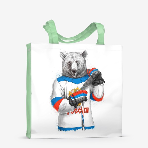 Сумка-шоппер «Медведь Хоккеист»
