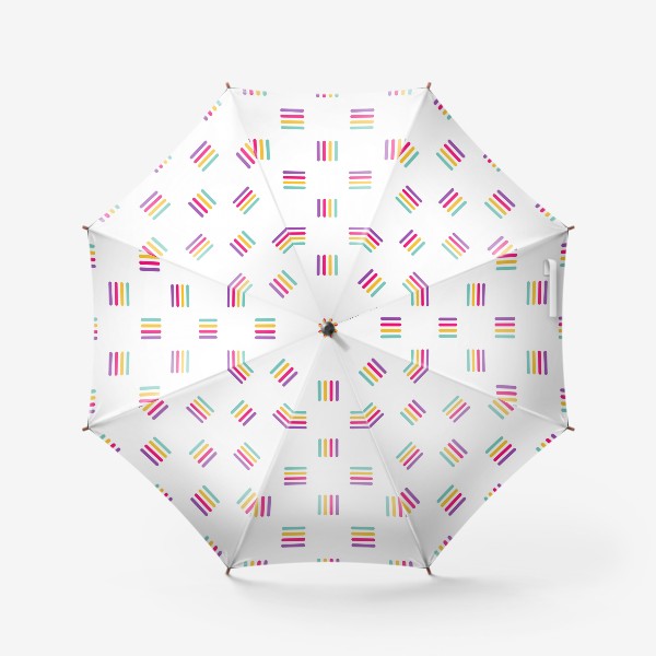Зонт «Яркий паттерн на белом фоне»