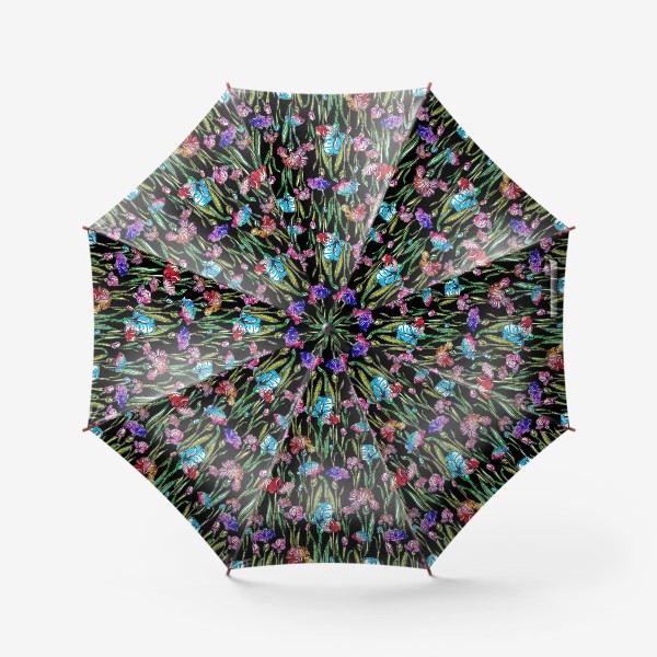Зонт «Ирисы паттерн цветы»