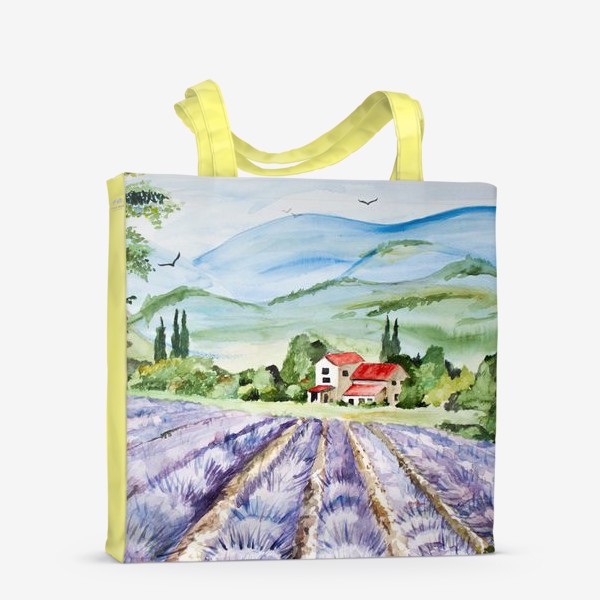 Сумка-шоппер «Лавандовое поле в Провансе»