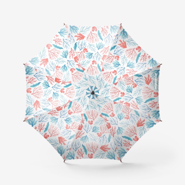 Зонт «Яркие кораллы и водоросли»