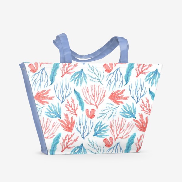 Пляжная сумка &laquo;Яркие кораллы и водоросли&raquo;