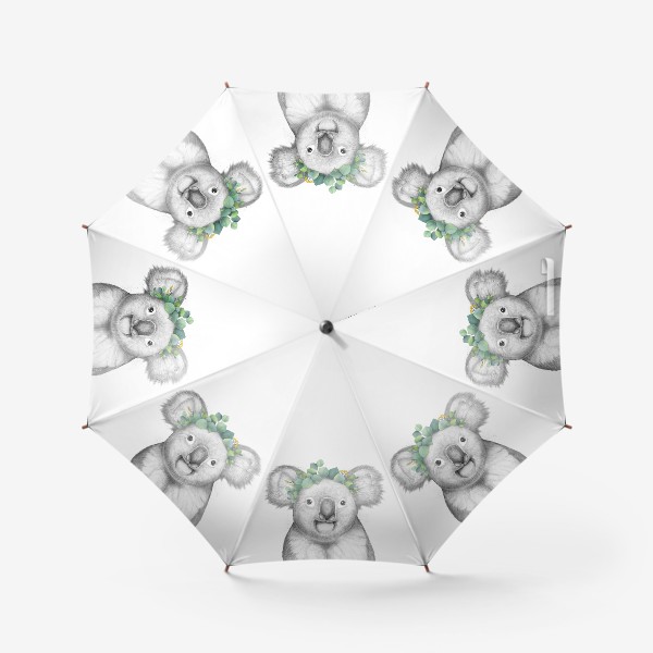 Зонт «Коала с эвкалиптом»