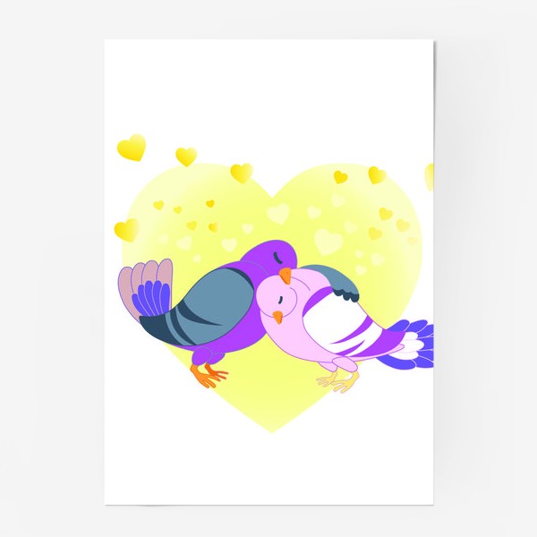 Постер «Влюбленные голуби»