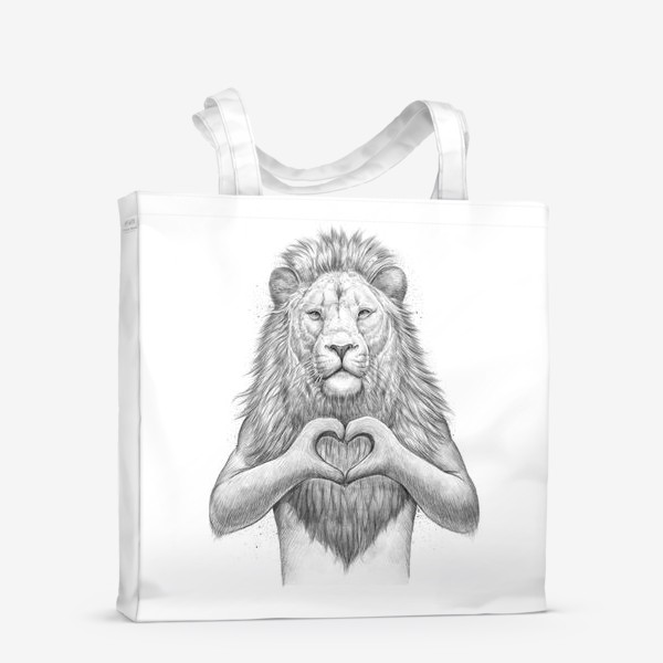 Сумка-шоппер «Лев с сердцем»