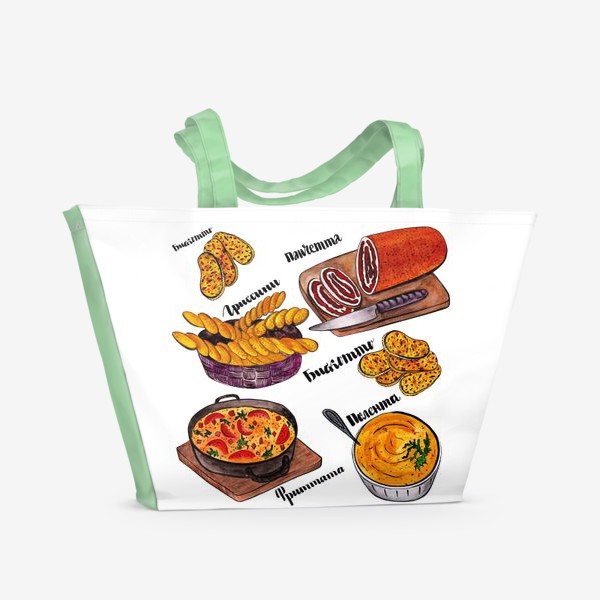 Пляжная сумка «Итальянский обед»