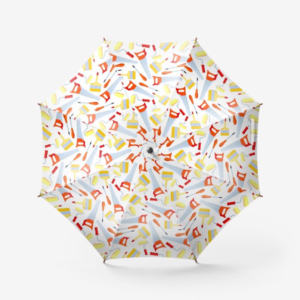 Зонт «Строительный паттерн из инструментов»