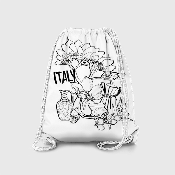 Рюкзак «Вкусная Италия раскраска»