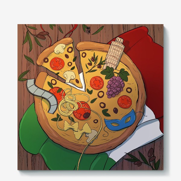 Холст «Пицца Италия»