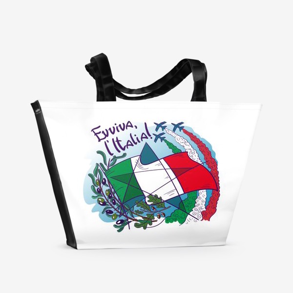 Пляжная сумка «Evviva, l'Italia!_color»
