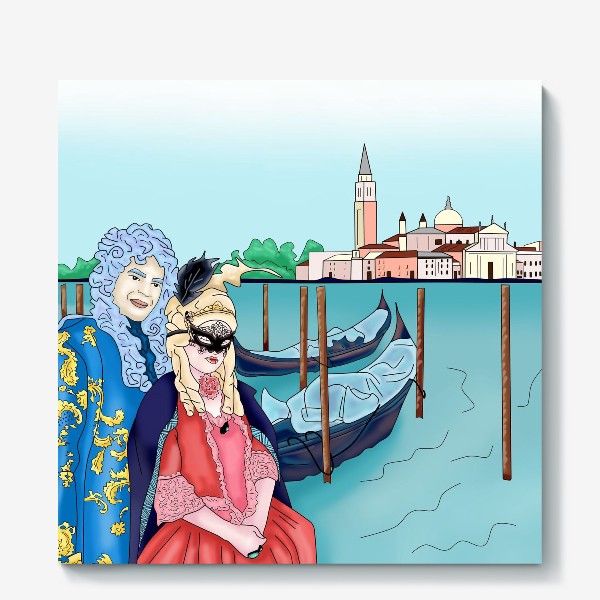 Холст «Итальянская раскраска. Венеция»