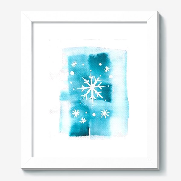 Картина «Снежинки в бирюзе»