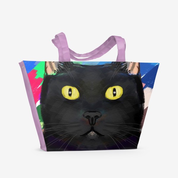 Пляжная сумка «черный кот»