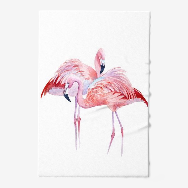 Полотенце «розовый фламинго и тропики»