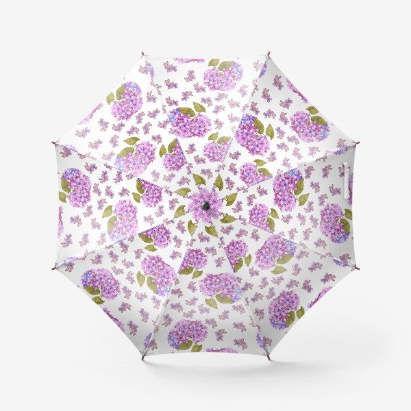 Зонт «Розовая гртензия»