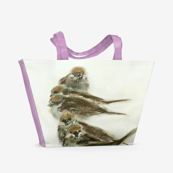 Пляжная сумка «Воробьи»