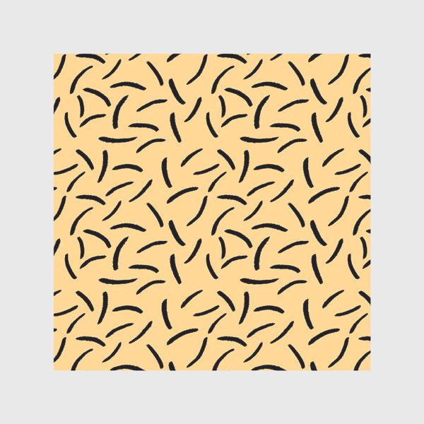 Скатерть «Минималистичный паттерн с черными штрихами/Minimalistic pattern with black strokes on ocher background»