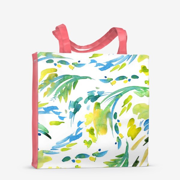 Сумка-шоппер «Летний день - акварельная цветочная абстракция»