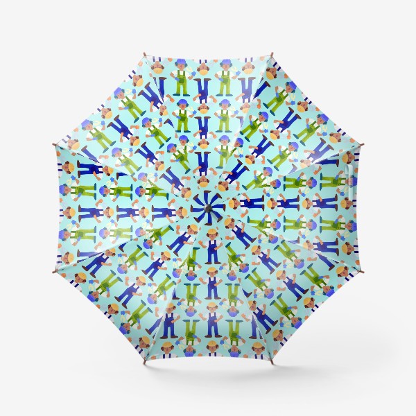 Зонт «Мужички в комбинезонах»
