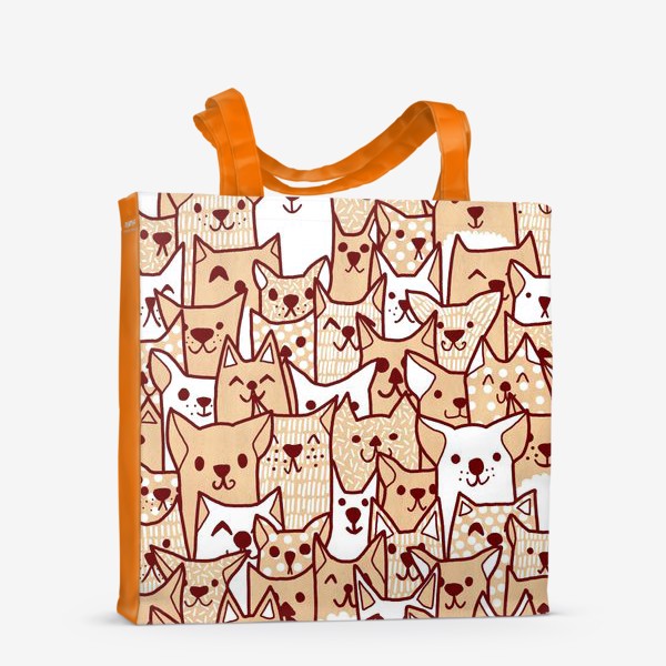 Сумка-шоппер «Милые крафтовые котики»