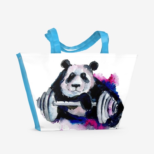 Пляжная сумка «панда спортсмен»