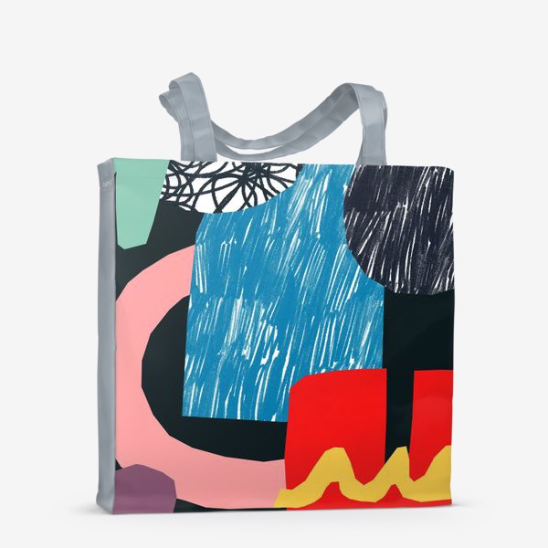 Сумка-шоппер &laquo;Абстрактный арт коллаж с различными текстурами и геометрическими формами&raquo;