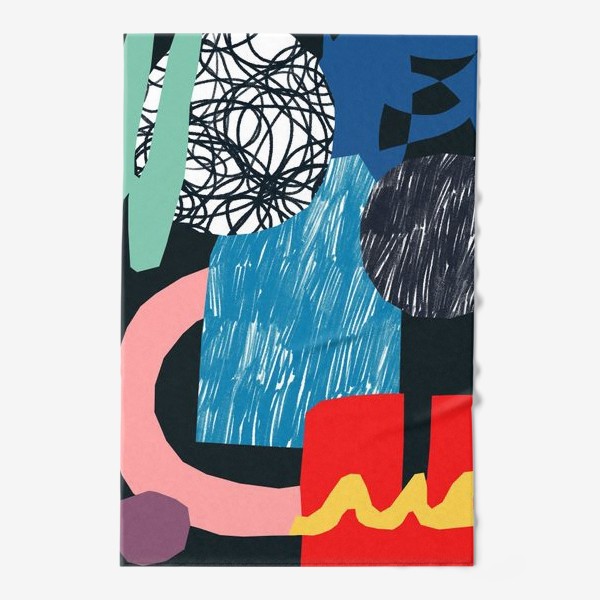 Полотенце «Абстрактный арт коллаж с различными текстурами и геометрическими формами»