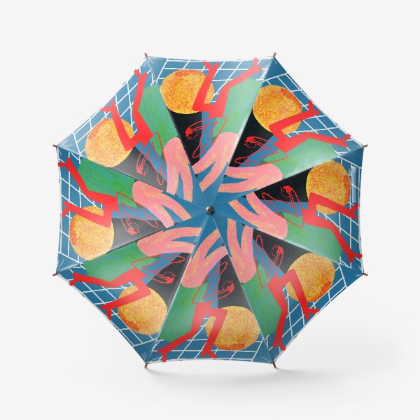 Зонт «Натюрморт с апельсином и растением»