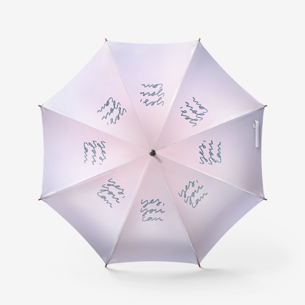 Зонт «Минималистичный леттеринг yes, you can на градиентном фоне»
