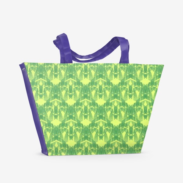 Пляжная сумка «Желто-зеленый узор»