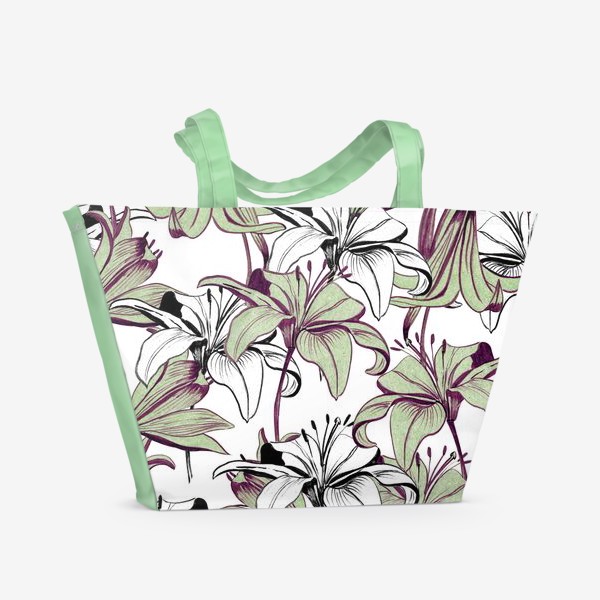 Пляжная сумка «лилии»