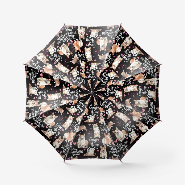 Зонт «Я люблю корги»