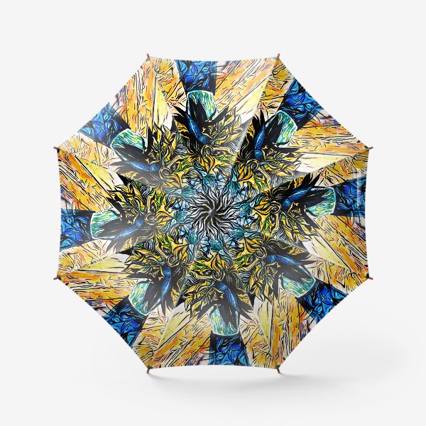 Зонт «Цветы, абстрактный натюрморт»