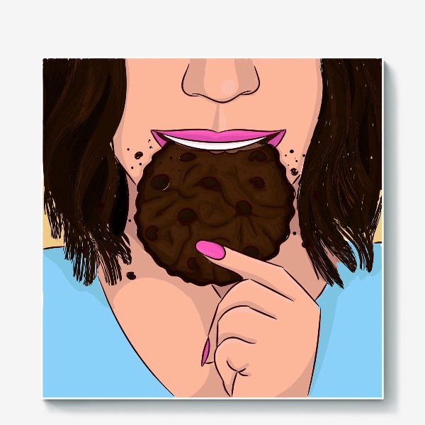 Холст «Хрустящее шоколадное печенье с крошкой»