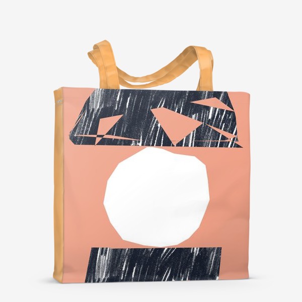 Сумка-шоппер «Абстрактный коллаж с геометрическими фигурами и текстурами»