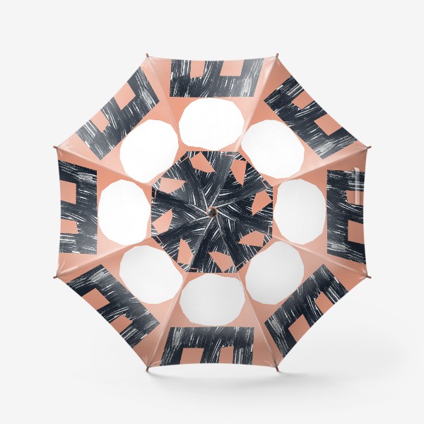 Зонт «Абстрактный коллаж с геометрическими фигурами и текстурами»