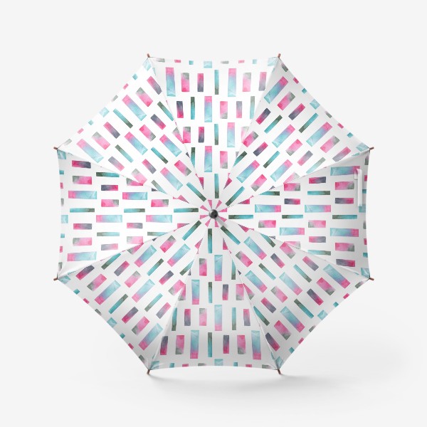 Зонт &laquo;Геометрия - яркие акварельные прямоугольники &raquo;