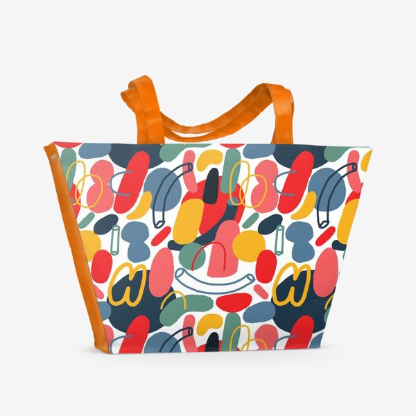 Пляжная сумка &laquo;Яркий абстрактный геометрический паттерн&raquo;
