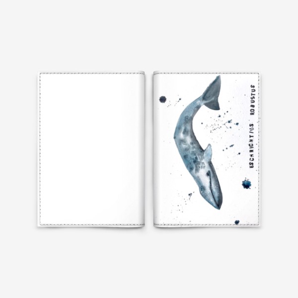 Обложка для паспорта «серый кит»