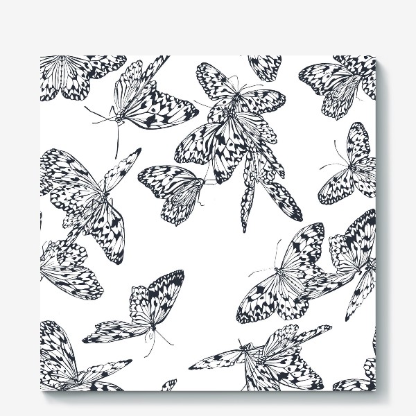 Холст «Узор из тропических бабочек»