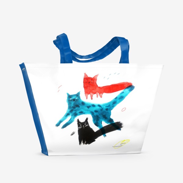 Пляжная сумка «коты»