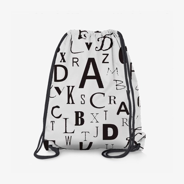 Рюкзак «Черно-белый шрифт»
