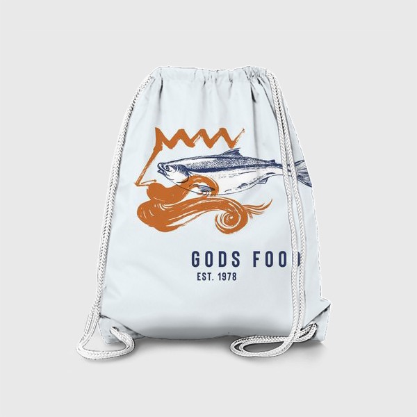 Рюкзак «Еда богов. Нептун илосось. Логотип вашей кухни»