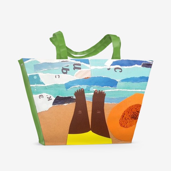 Пляжная сумка «Коллаж у моря»