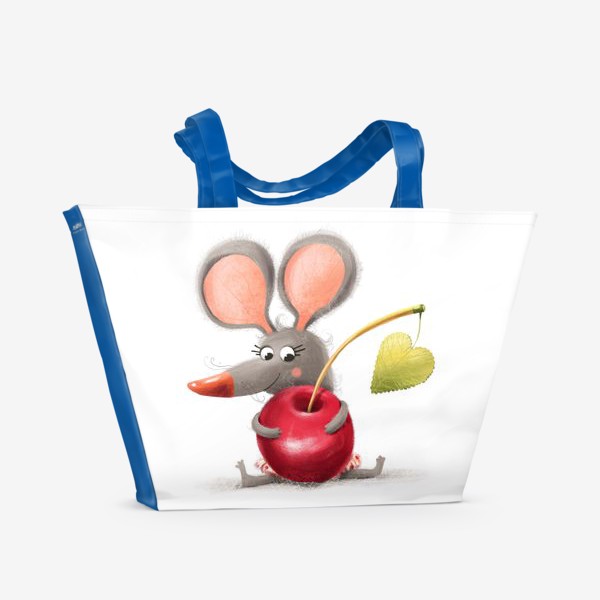 Пляжная сумка «Мышка - вишенка»