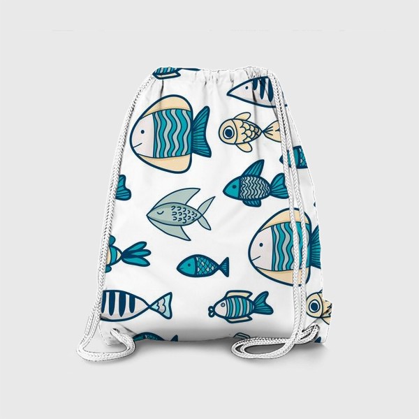 Рюкзак «рыбки бесшовный паттерн»