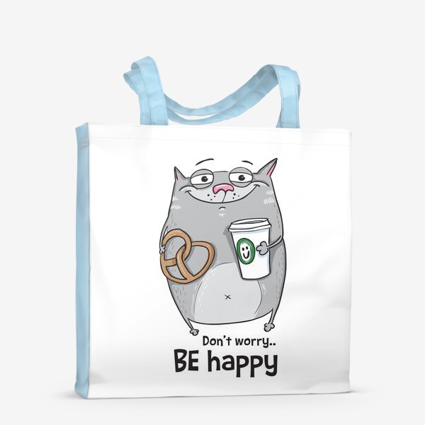 Сумка-шоппер «be happy - cat»