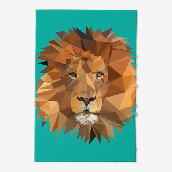 Полотенце «Полигональный лев»