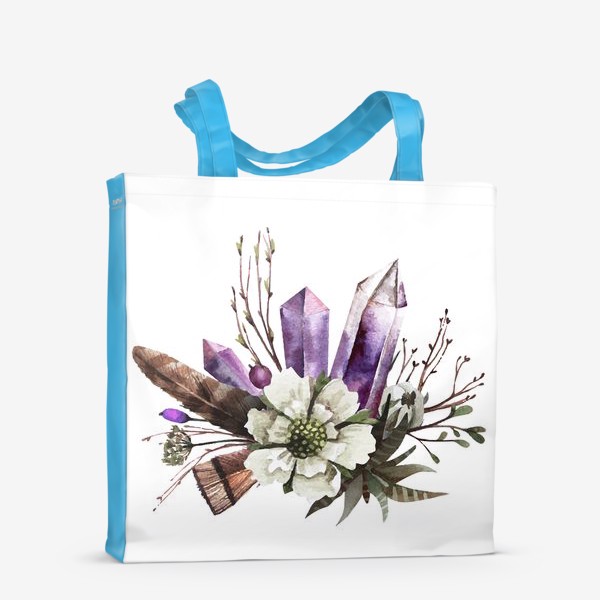 Сумка-шоппер «Кристаллы и цветы»