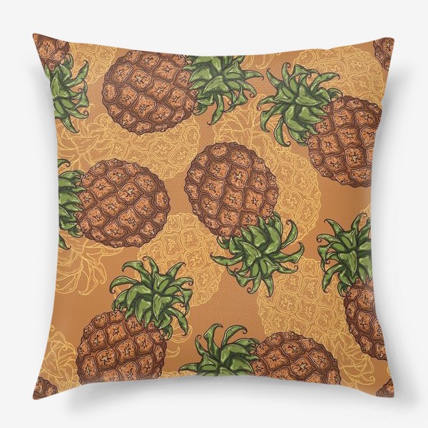 Подушка «Паттерн Золотой ананас»